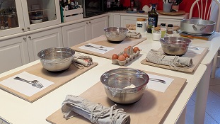 Cooking class - preparing the dough