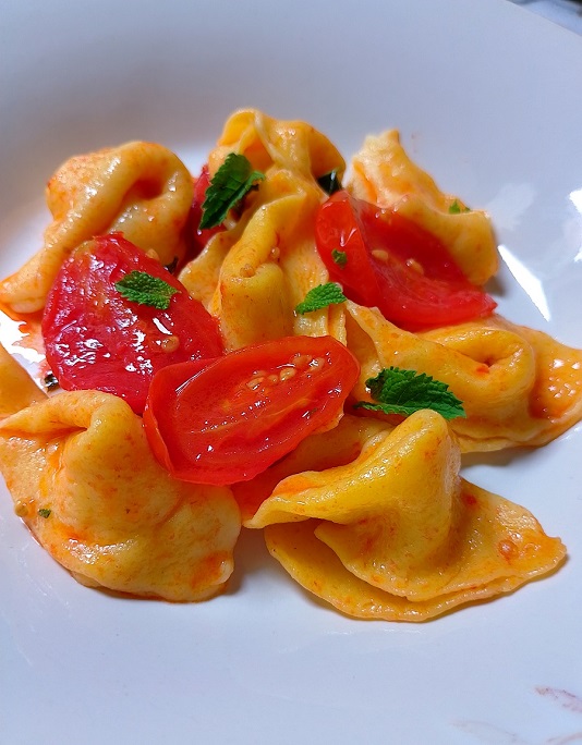 Enjoying homemade food