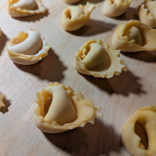 Homemade tortellini